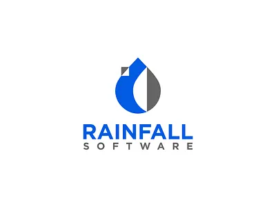 Rainfall Software Logo design illustration logo logomark symbol typography vector