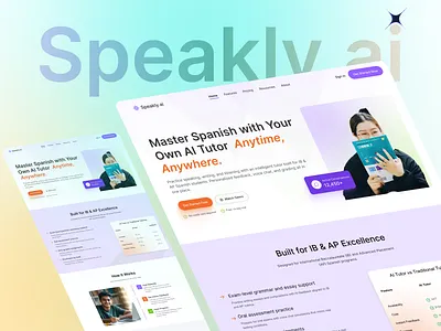AI Tutor Speaking Website ai ai learning website ai speaking website ai tutor website ai website education website learning website learningplatform speaking werbsite tutor website ux design