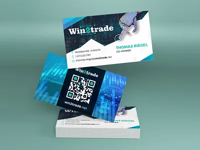 Trading Company Business Card ai branding business card card clean creative design gold investment modern namecard presentation print professional robot trading vibrant web