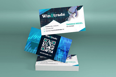 Trading Company Business Card ai branding business card card clean creative design gold investment modern namecard presentation print professional robot trading vibrant web