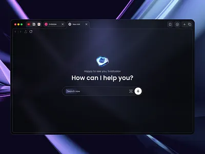 Web-browser UI ai app ui browser dark mode desktop product design ui ui design web app