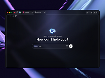 Web-browser UI ai app ui browser dark mode desktop product design ui ui design web app