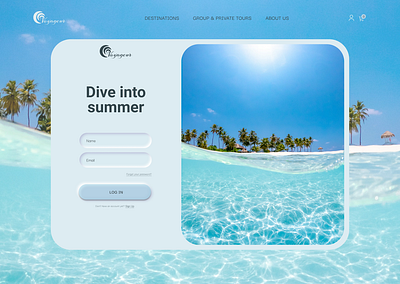 Voyageur - Dive into summer design graphic design ui