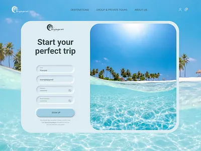 Voyageur - start your perfect trip design graphic design typography ui