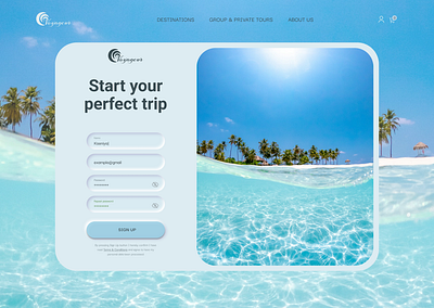 Voyageur - start your perfect trip design graphic design typography ui