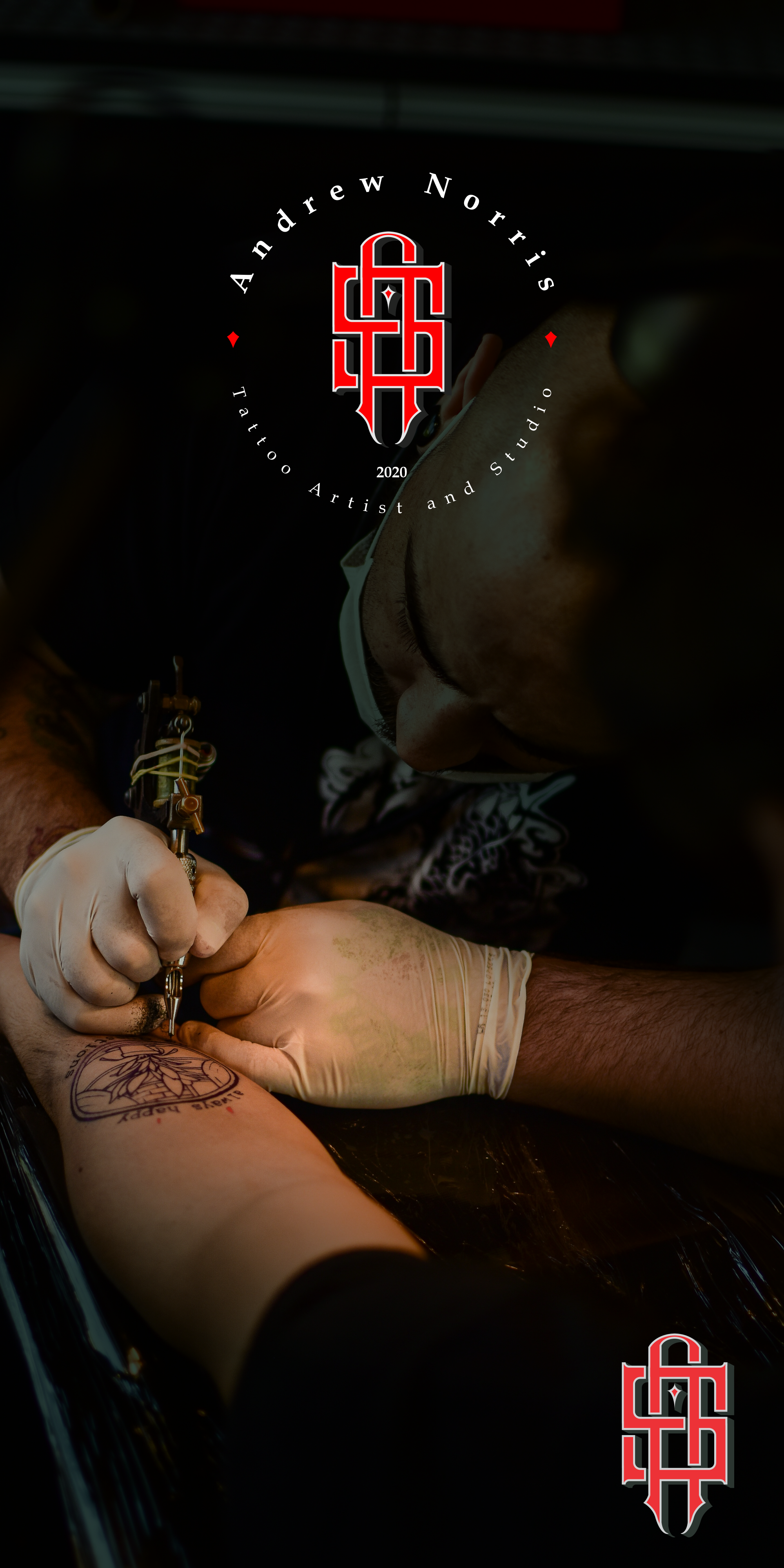 Andrew Norris Tatto Artist Logo animation branding clothing design graphic design illustration letteringlogo logo logotype monogramlogo tattoo tattooartist tattoologo typography ui ux vector vintagelogo