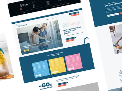Brand Identity & Web Design for Les Bons Jours Home Services branding design graphic design ui ux