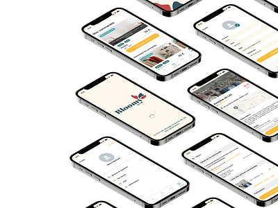 Bloomy Box – Fashion Click & Collect App UI/UX Design app design graphic design ui ux