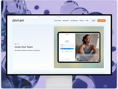 Zentum Steps Web UI Section dashboard health health tech progress steps ui ui design wellness