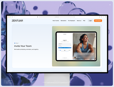 Zentum Steps Web UI Section dashboard health health tech progress steps ui ui design wellness