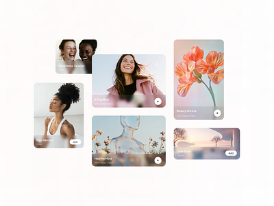 Bloom - A Mental Wellness Application 2025 trends animation app design application design bloom branding cards dashboard design glass effects icon illustration logo mobile app design saas design ui design ux website