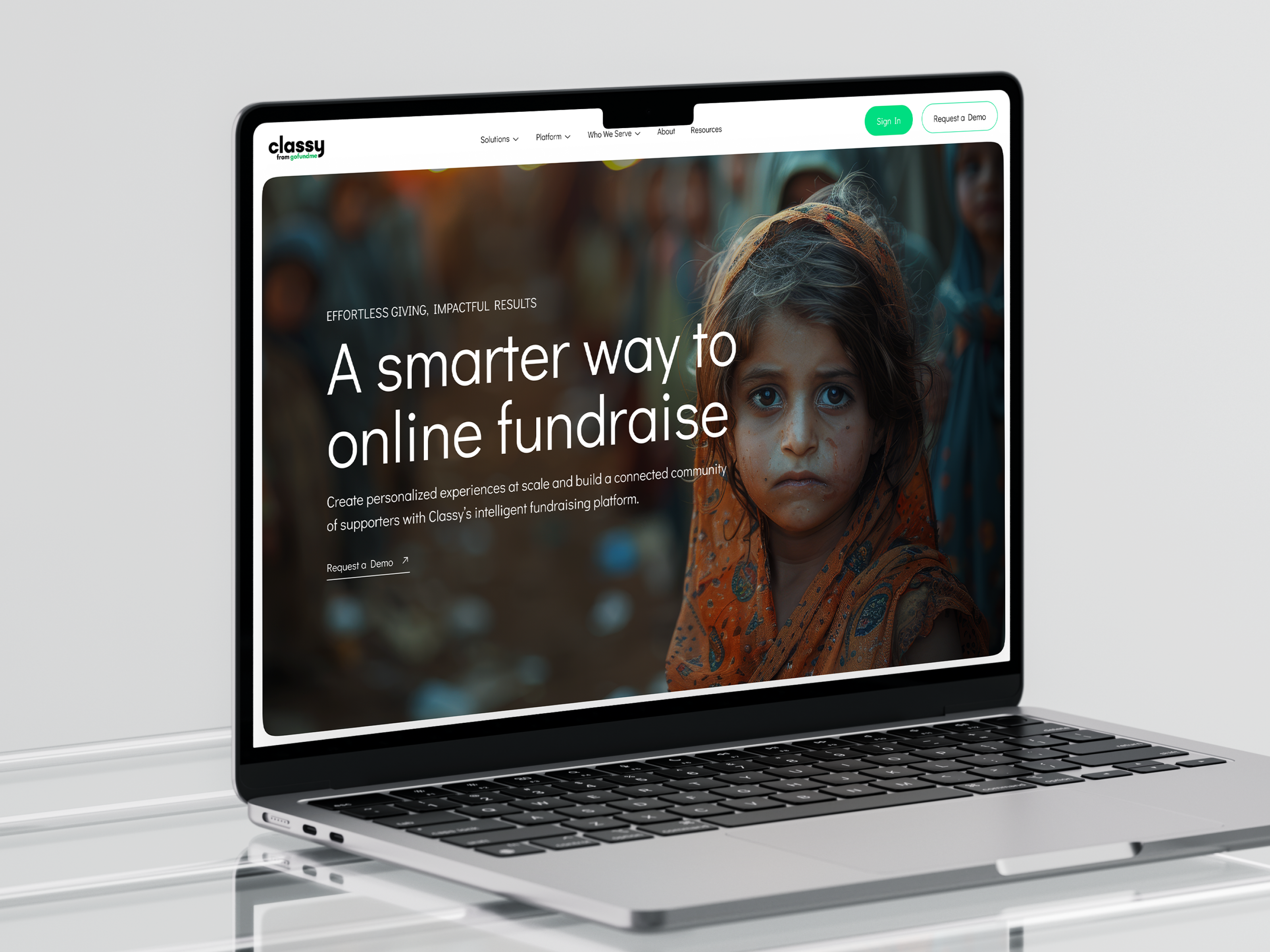 Example of Fundraising Charity Website Design 