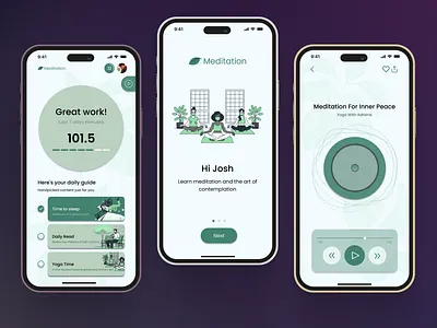 Meditation App app design graphic design meditation app ui ux