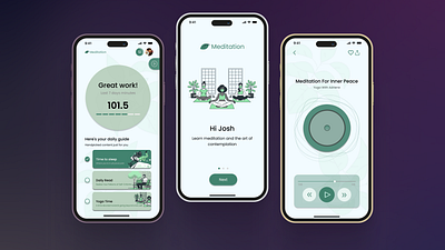 Meditation App app design graphic design meditation app ui ux