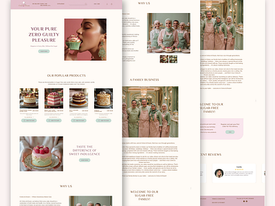 Dubai cake shop website design graphic design typography ui ux