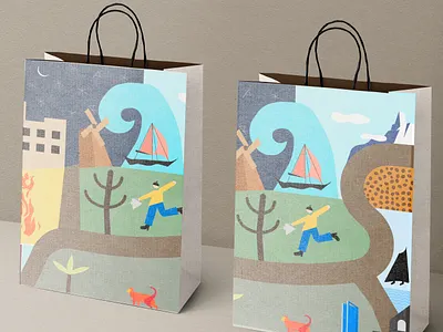 This is a natural friendly and abstract gift bag design. abstract abstract design digital abstract digital art product design