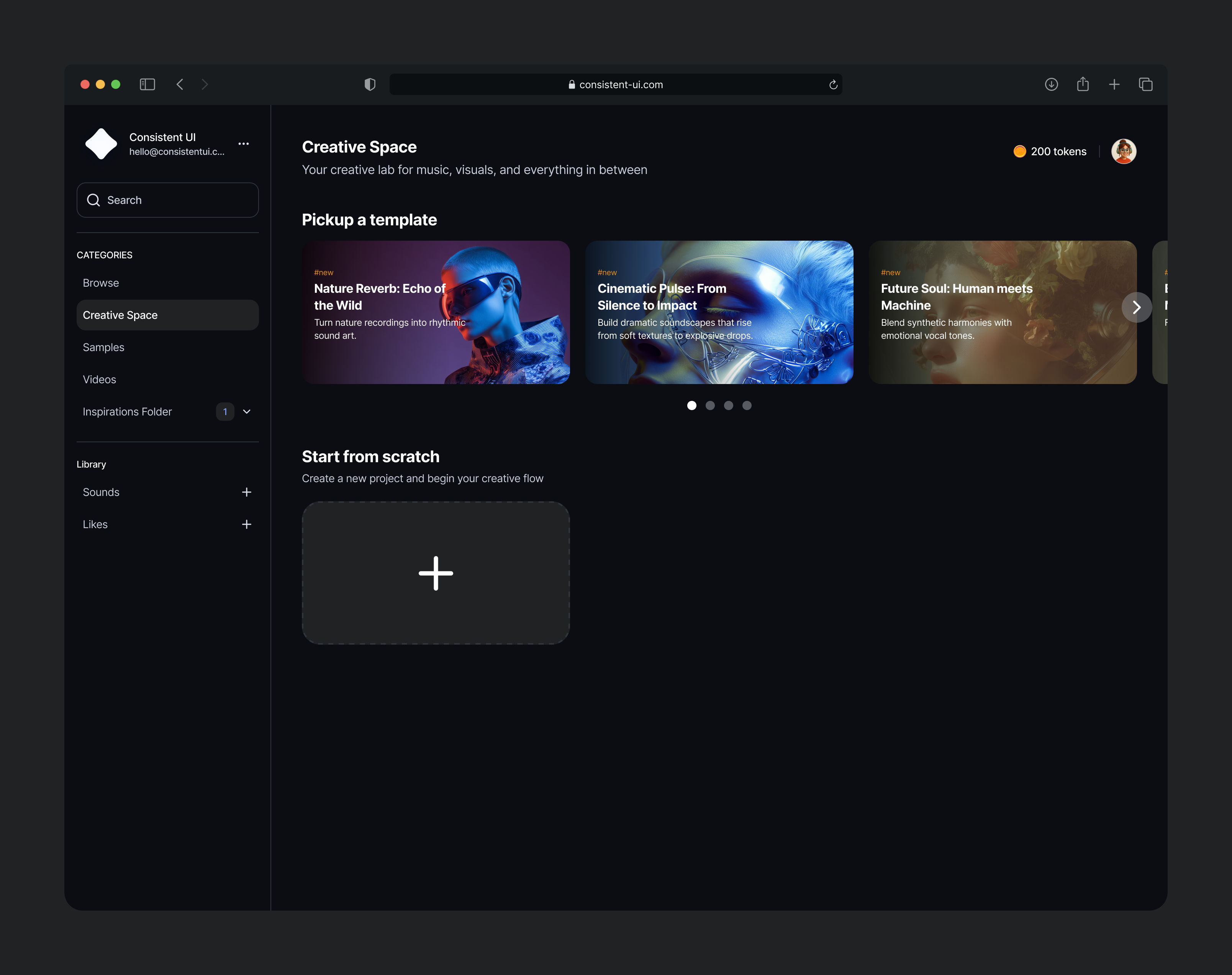 Creative Space - Consistent UI consistentui kit ui untitledui