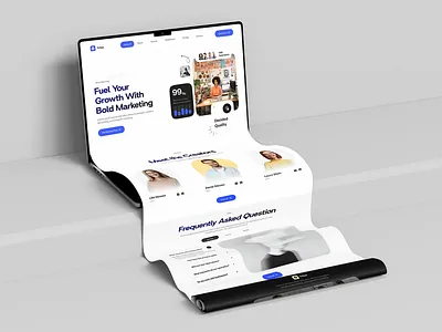 Fuel Your Growth — Creative Marketing Agency Website Design 🚀 agency team section ui b2b saas homepage bold typography ui business growth landing clean saas design conversion focused landing page creative agency landing page creative web presentation data driven marketing platform digital marketing agency website interactive faq design light minimal interface marketing startup website minimal ux layout modern branding site productized service design responsive marketing page scroll mockup concept storytelling web design ux driven agency site