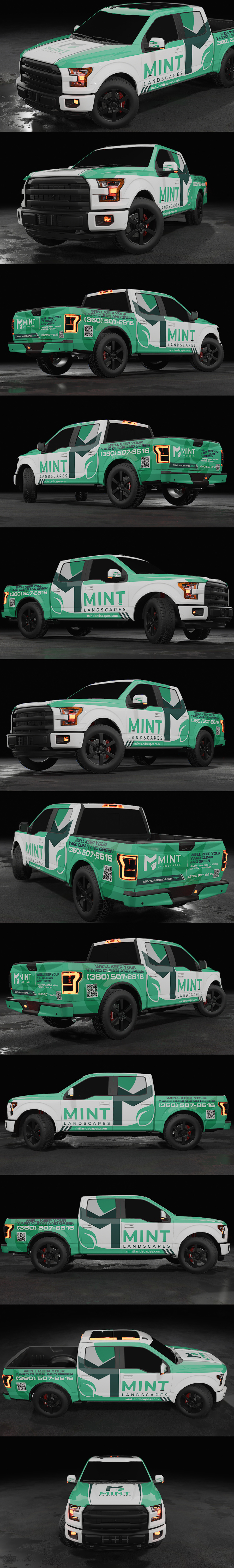 MINT LANDSCAPES I Truck Wrap car wrap creative wrap innovative wrap mint landscapes i truck wrap wrap