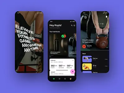 Workouts iOS app app branding bright design digital ios minimal mobile sport ui uidesign wellness workout