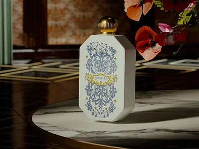 Concept Perfume Bottle + Branding 2025 aesthetic bottle design branding elegant fresh golden graphic design graphic designer luxury minimal modern perfume ui white