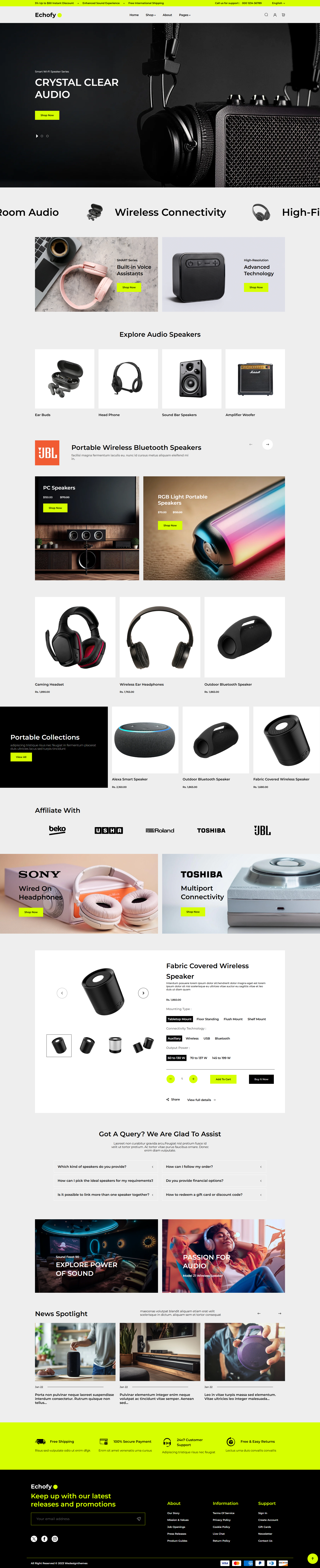 Shopify Sound Shop animation branding custom website design dropshipping store dropshipping website design shopify shopify dropshipping shopify theme sound sound shop speaker speaker design speaker shop speaker website ui web content web designer web developer