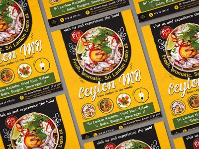 Ceylon M8 A5 Flyer artwork creative flyer food graphic design photoshop restaurant