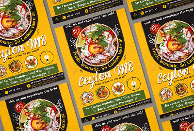 Ceylon M8 A5 Flyer artwork creative flyer food graphic design photoshop restaurant