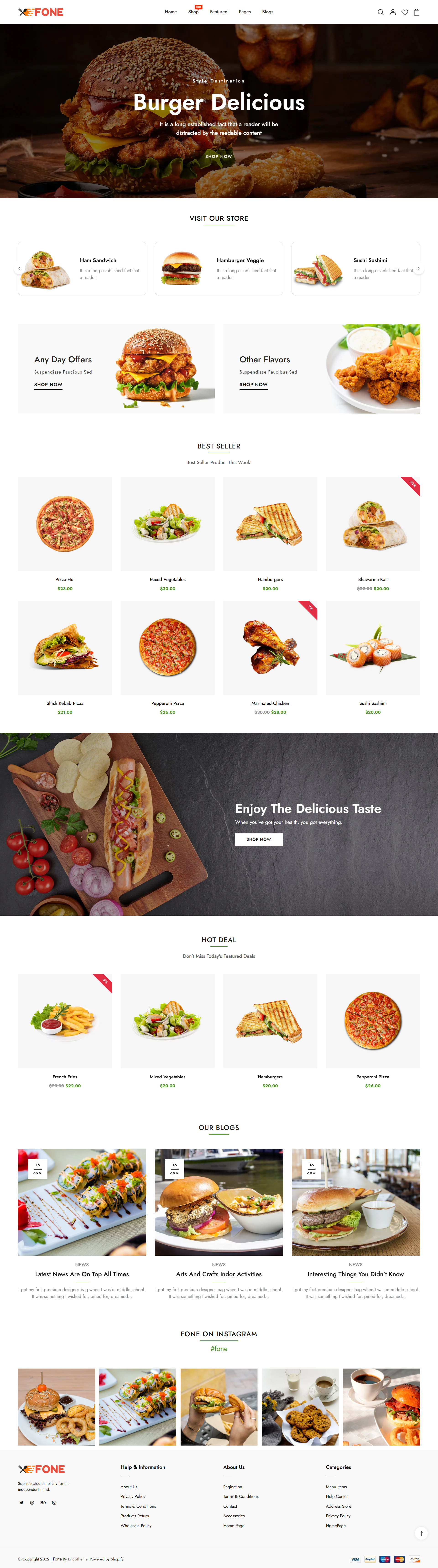 Shopify Food Store animation branding burger design burger store design dropshipping store dropshipping website desing food website shopify shopify designer shopify developer shopify dropshipping shopify theme template ui web content web designer web develoepr web developer website