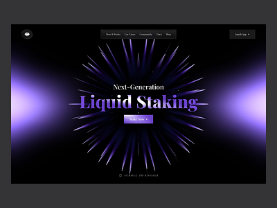 Crypto Landing Page blocchain crypto crypto landing page crypto uiux cryptocurrency defi finance fintech fund investment landing liquid staking staking trading ui design ux design web design