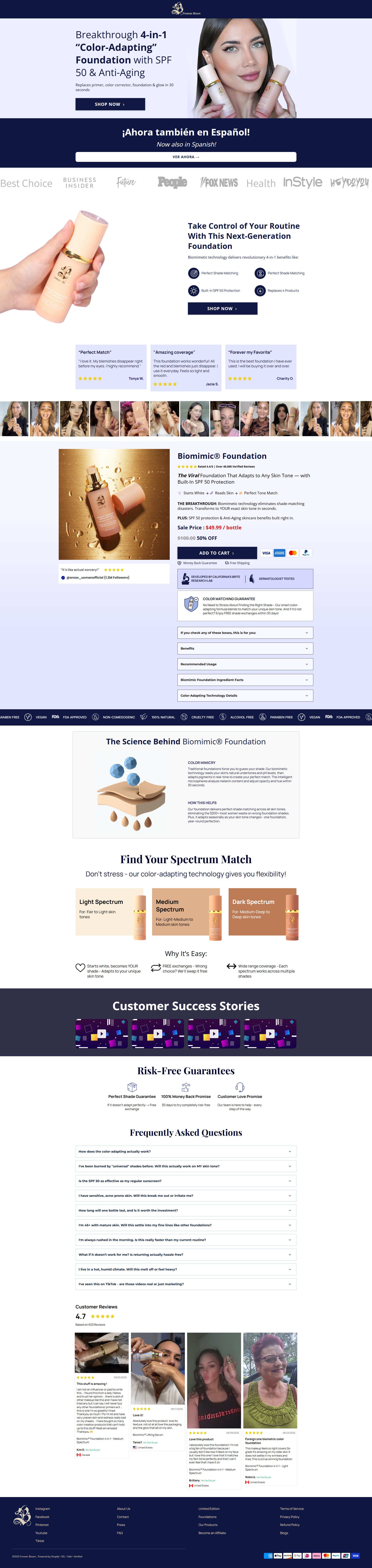 Foundation Forever Bloom - Funnelish design designing funnel funnel funnelbuilder funnelish sales funnel sales page