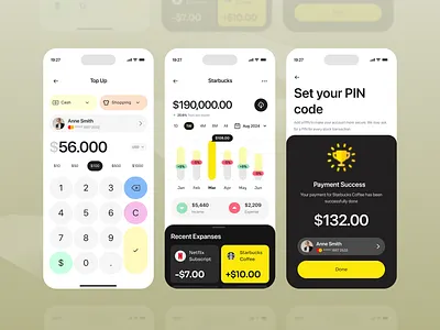 Finance mobile application ui design application banking blockchain clean ui crypto app cryptocurrency design digital wallet exchange finance finance ui fintech mobile app mobile ui modern ui payments ui ui designer ux wallet ui