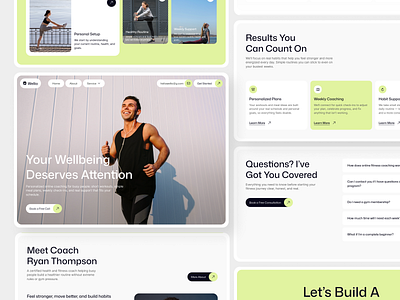 Mental Wellness Website Design That Connects, Converts, and Feel coach ui design coach website design fitlife fitness coach fitness uix health fitness health coach health website healthcare landing page mental health ui design uiux design user interface ux design workout website