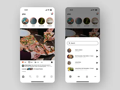 Simple, Seamless Sharing 🍕 appdesign dailyui minimal sharebutton shareui simple socialapp socialmedia ui uidesign ux uxdesign