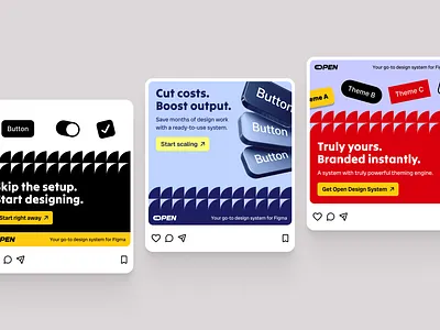Open Design System | Social Ads ads branding design design systems figma graphic design social