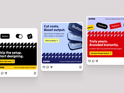 Open Design System | Social Ads ads branding design design systems figma graphic design social
