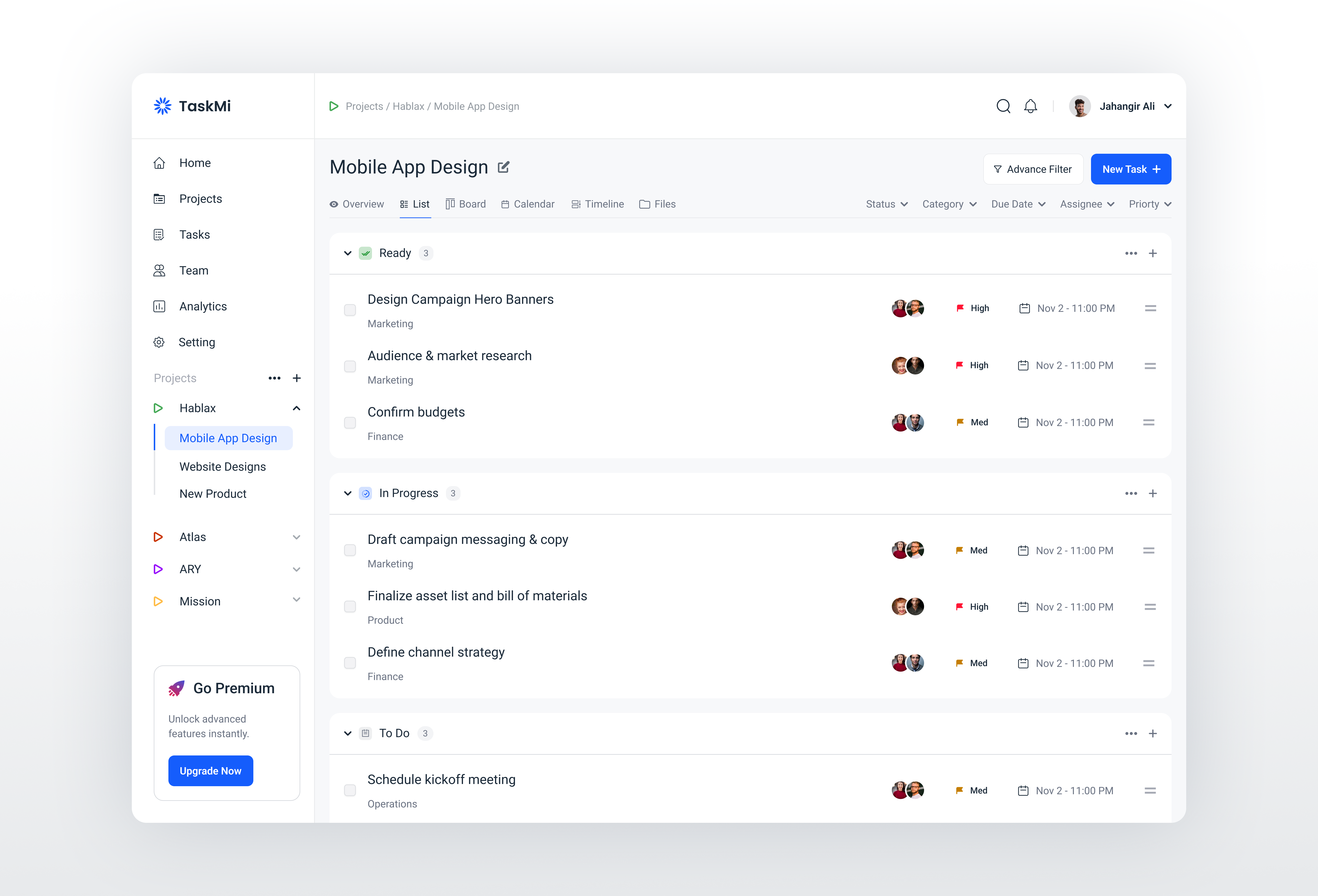 Task Management App Dashboard - UI UX ai tool animation app design app designer branding dashboard dashboard designer graphic design mobile app design motion graphics remote work task task management task management app ui design ui designer ui ux design ux design web design website designer