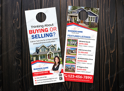 Real Estate Door Hanger Design advertising design customizable marketing template door hanger door hanger design door hanger template double sided door hanger for sale door hanger graphic design mahfujurrahm535 marketing design new home door hanger open house flyer print design print ready door hanger property listing hanger real estate agent door hanger real estate broker door hanger real estate door hanger real estate marketing flyer realtor door hanger
