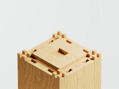 Tower 3d 3d animation blender blender3d illustration isometric isometric illustration joinery wood wood joinery