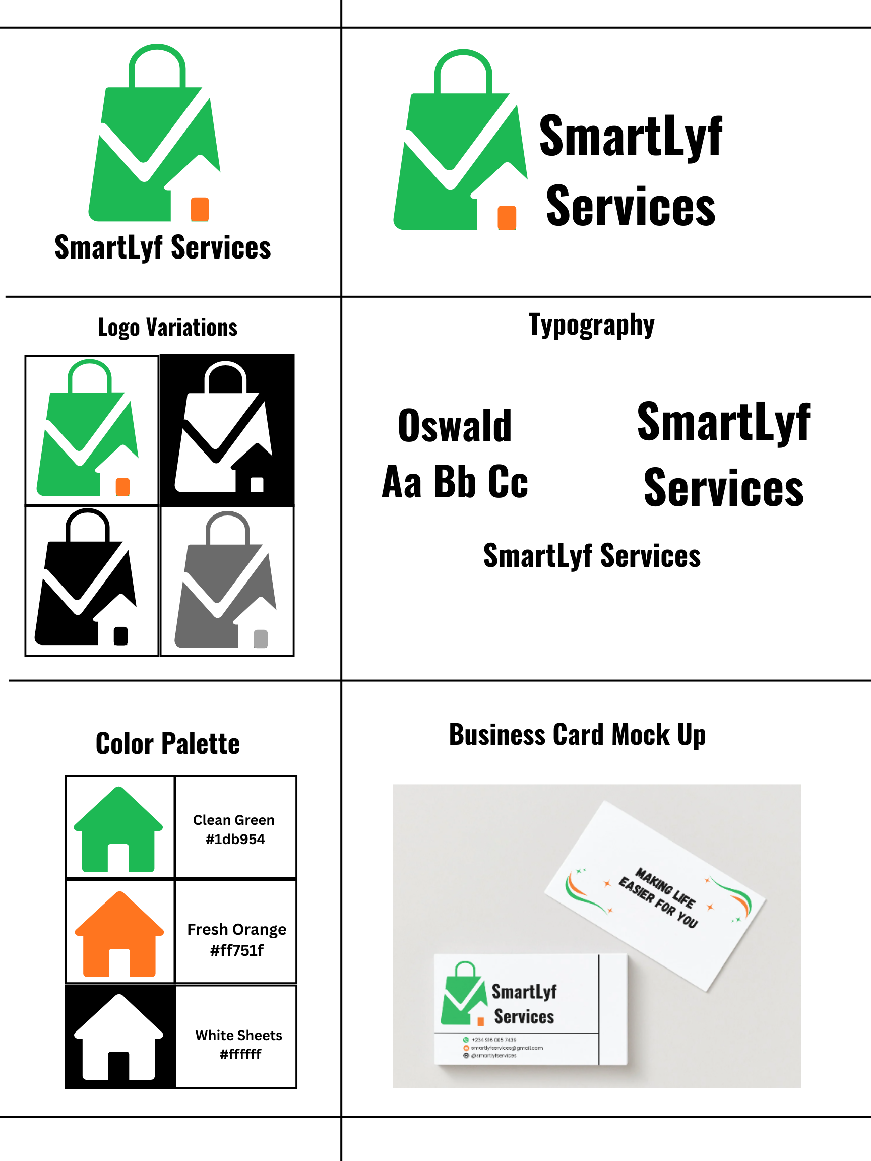 SmartLYF Services Branding Identity Board branding graphic design logo
