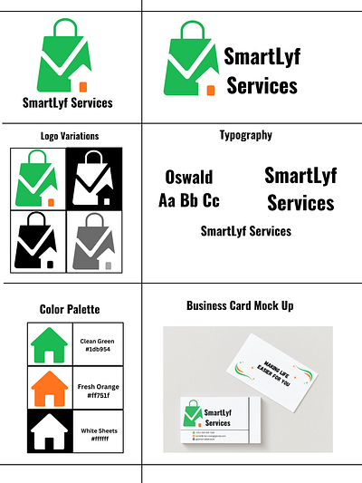 SmartLYF Services Branding Identity Board branding graphic design logo