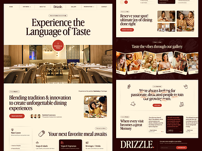 Drizzle - Restaurant Website Design buffet cafe chef culinary dining dining space ff food food delivery food website landing page luxury food restaurant restaurant landing page restaurant web design restaurant website restaurants web design webdesign website design