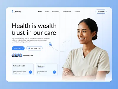 Health Website Design antdesk design efatuix health website design healthcare healthcare service healthcare website home page design landing page medical website meditations website design mental health app mental health website design minimal health website design selfcare website design uiuxdesigner web web design website design