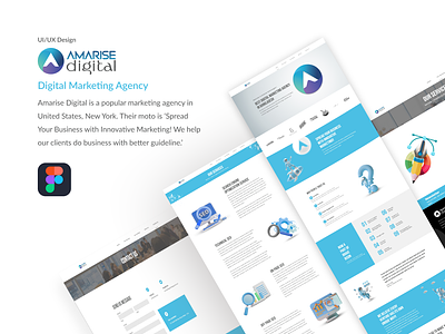 Amarise Digital - UI Design - Figma design landing page shahnajparvin77 ui ui design uiux web design website design