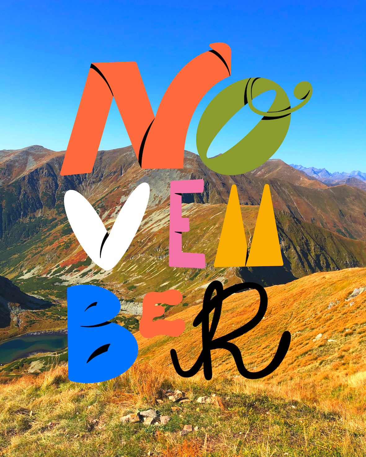 November branding graphic design illustration typography