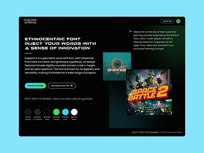 Styleguide branding color gaming local business styleguide typography vr