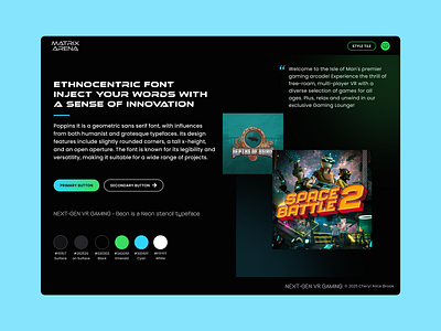 Styleguide branding color gaming local business styleguide typography vr