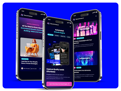 Decommerce® Website interface design mobile app ui design ui designer ui ux website design
