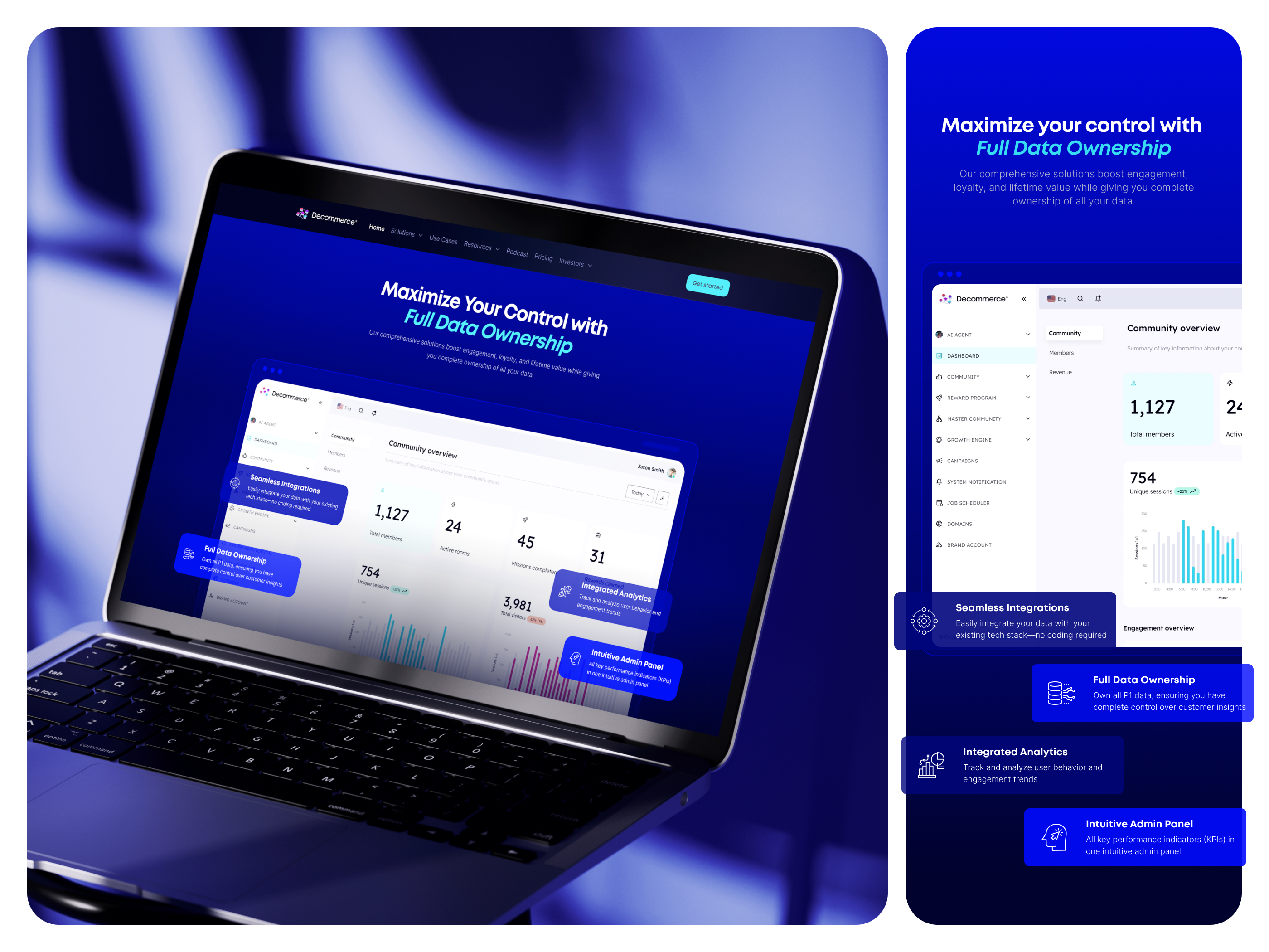 Decommerce® Website dashboard graphic design inspiration ui ui design website