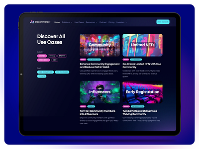 Decommerce® Website branding designer inspiration startup ui ux website
